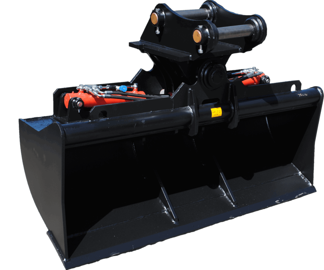 tilting grading bucket