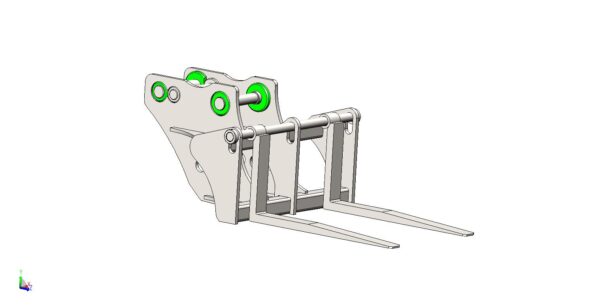 Pallet Forks & Frame - 5.6 ton - 8 ton Digger Excavator - Image 2