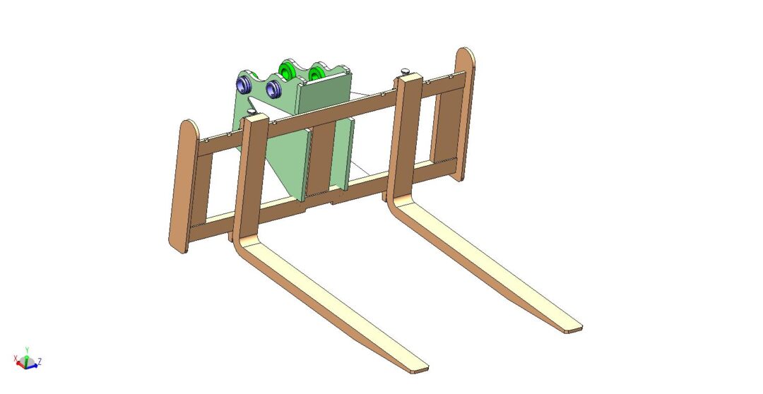 Pallet Forks & Frame - 5.6 ton - 8 ton Digger Excavator - Image 5