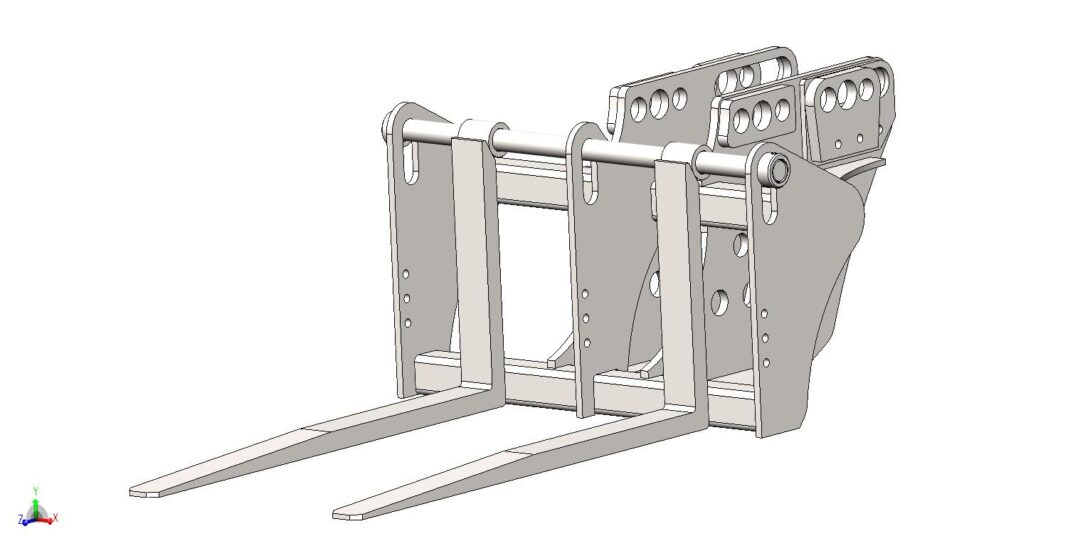 Pallet Forks & Frame - 5.6 ton - 8 ton Digger Excavator - Image 3