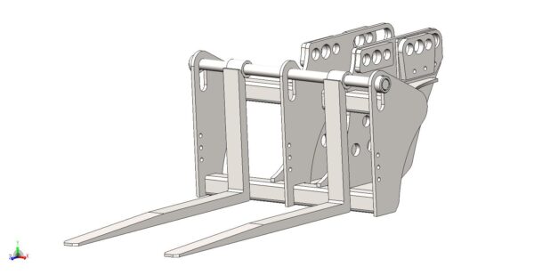 Pallet Forks & Frame - 5.6 ton - 8 ton Digger Excavator - Image 3