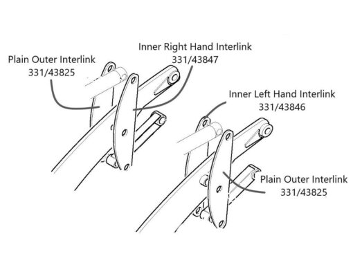 JCB 2CX Front Loader Plain Outer Interlever - 331/43825 - Image 2