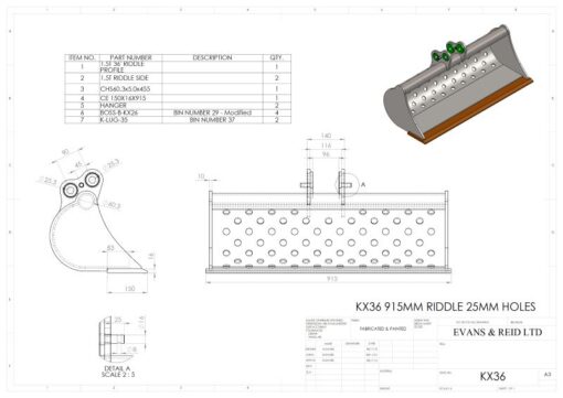 1.5T to 1.8T Mini Digger Lightweight Riddle Sorting Bucket - Image 4