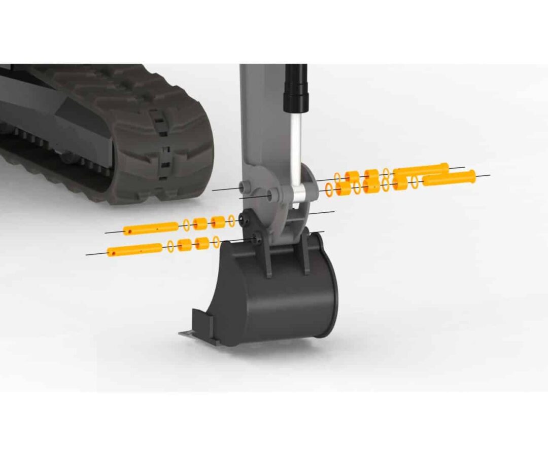 Kingpost Pin & Bush Kit for Takeuchi TB016 - from S/N 11618972